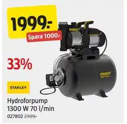 Jula Hydroforpump 1300 W 70 l/min, SEK 1999 erbjuda