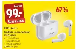 Jula Trådlösa in ear-hörlurar med touch, Medlemspris erbjuda