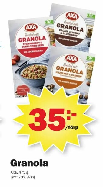 Pekås Granola erbjuda