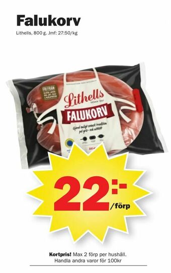 Pekås Falukorv erbjuda