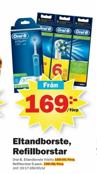Eltandborste, Refillborstar