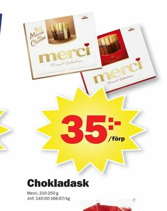 Pekås Chokladask erbjuda