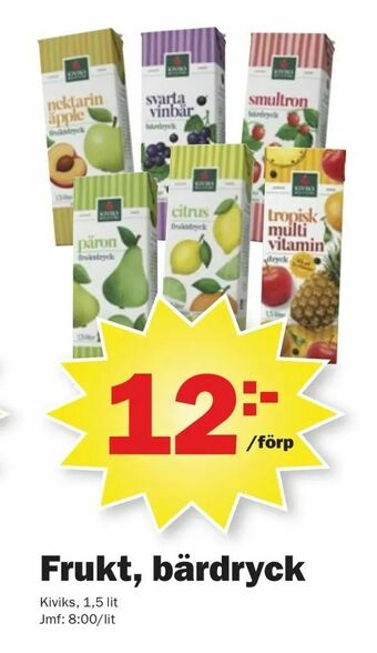 Pekås Frukt, bärdryck erbjuda