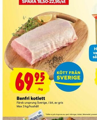 City Gross Benfri kotlett erbjuda