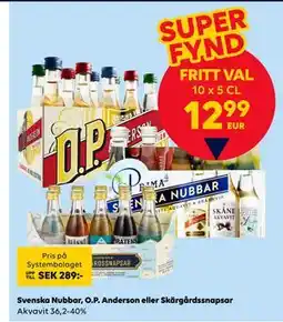 Border Shop Svenska Nubbar, O.P. Anderson eller Skärgårdssnapsar, EUR 12.99 erbjuda
