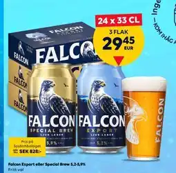 Border Shop Falcon Export eller Special Brew 5,2-5,9%, EUR 29.45 erbjuda