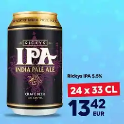 Border Shop Rickys IPA 5,5%, EUR 13.42 erbjuda