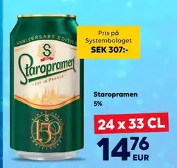 Border Shop Staropramen 5%, EUR 14.76 erbjuda