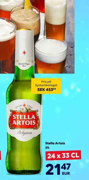 Border Shop Stella Artois 5%., EUR 21.47 erbjuda