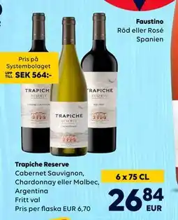 Border Shop Trapiche Reserve, EUR 26.84 erbjuda