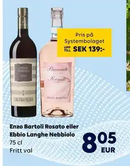Border Shop Enzo Bartoli Rosato eller Ebbio Langhe Nebbiolo, EUR 8.05 erbjuda