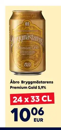 Border Shop Åbro Bryggmästarens Premium Gold 5,9%, EUR 10.06 erbjuda