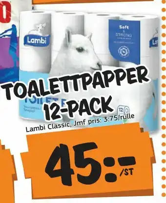 Bazaar Food market Toalettpapper 12-Pack erbjuda