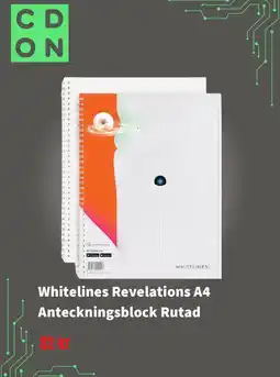 CDON Whitelines Revelations A4 Anteckningsblock Rutad erbjuda