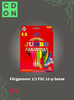 CDON SENSE Färgpennor 1/2 FSC 12-p erbjuda