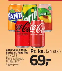 Fleggaard COCA COLA FANTA SPRITE FUZE TEA erbjuda