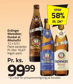 Fleggaard ERDINGER Weissbier Dunkel el Alkoholfri erbjuda