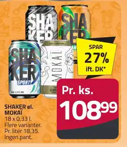 Fleggaard SHAKER Mokaï erbjuda