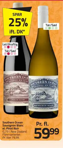 Fleggaard Southern Ocean Sauvignon Blanc el. Pinot Noir erbjuda