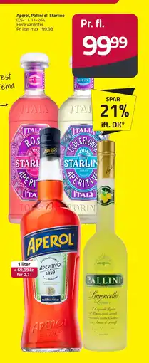 Fleggaard APEROL Pallini el. Starlino erbjuda