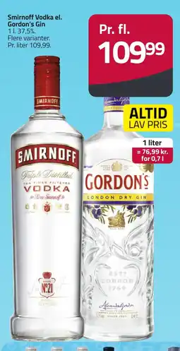 Fleggaard SMIRNOFF Vodka Gordon'S Gin erbjuda