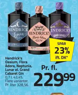 Fleggaard HENDRICKL'S Oasium, Flora Adora, Neptunia, Lunar el. Grand Cabaret Gin erbjuda