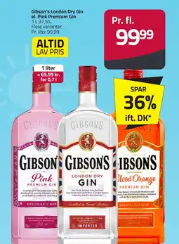 Fleggaard GIBSON'S Londy Dry Gin el Pink Premium Gin erbjuda