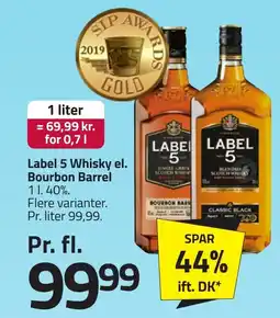 Fleggaard LABEL 5 Whisky Bourbon Barrel erbjuda