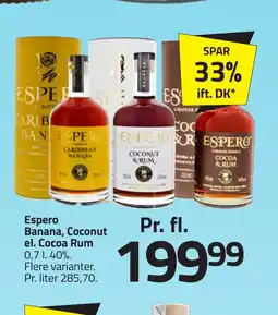 Fleggaard ESPERO Banana Coconut el Cocoa Rum erbjuda