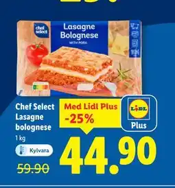 Lidl Chef Select Lasagne bolognese, Pris i appen erbjuda