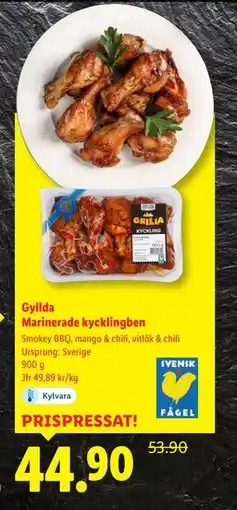 Lidl Gyllda Marinerade kycklingben, SEK 44.9 erbjuda