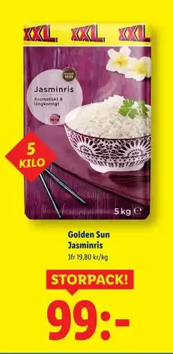 Lidl Golden Sun Jasminris, SEK 99 erbjuda