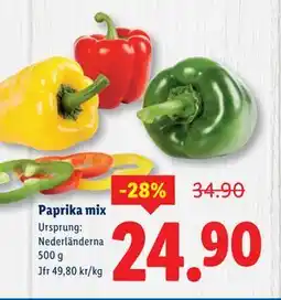 Lidl Paprika mix, SEK 24.9 erbjuda