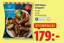 Lidl Chef Select Cevapcici, SEK 179 erbjuda