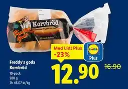 Lidl Freddy‘s goda Korvbröd, Pris i appen erbjuda