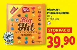 Lidl Mister Choc Dragerade jordnötter, SEK 39.9 erbjuda