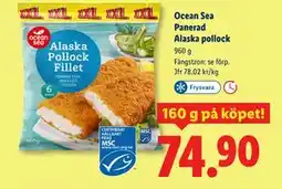 Lidl Ocean Sea Panerad Alaska pollock, SEK 74.9 erbjuda