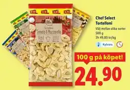 Lidl Chef Select Tortelloni, SEK 24.9 erbjuda