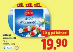Lidl Milbona Miniozzarella, SEK 19.9 erbjuda