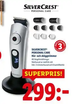 Lidl SILVERCREST PERSONAL CARE Hår- och skäggtrimmer, SEK 299 erbjuda