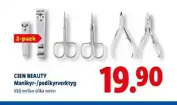 Lidl CIEN BEAUTY Manikyr-/pedikyrverktyg, SEK 19.9 erbjuda