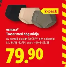 Lidl esmara Trosor med hög midja, SEK 79.9 erbjuda