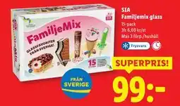 Lidl SIA Familjemix glass, SEK 99 erbjuda