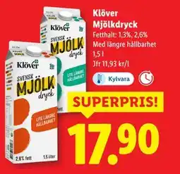 Lidl Klöver Mjölkdryck, SEK 17.9 erbjuda