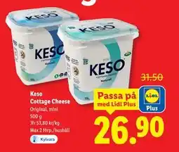 Lidl Keso Cottage Cheese, Pris i appen erbjuda