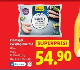 Lidl Kronfågel kycklinginnerfilé, SEK 54.9 erbjuda