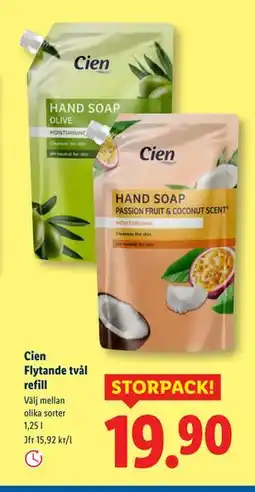 Lidl Cien Flytande tvål refill, SEK 19.9 erbjuda