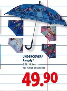 Lidl UNDERCOVER Paraply, SEK 49.9 erbjuda