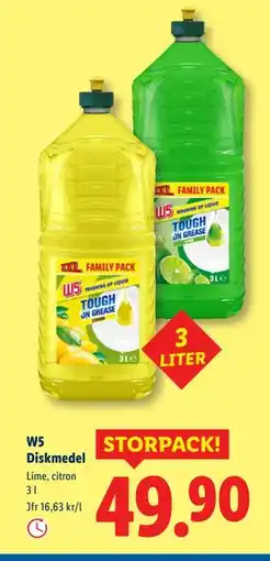Lidl W5 Diskmedel, SEK 49.9 erbjuda