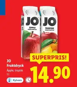 Lidl JO Fruktdryck, SEK 14.9 erbjuda
